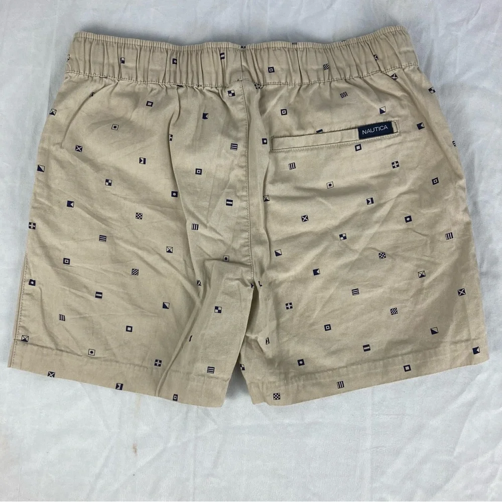 Set of 4 Nautica Plaid & Nautical Patterned Elastic Waist Shorts Boys' Sz 14/16 - Picture 9 of 14